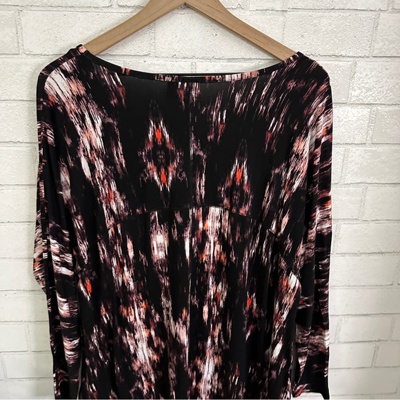 CYNTHIA ROWLEY Black Multi Colored Long Sleeve Top - Picture 8 of 9
